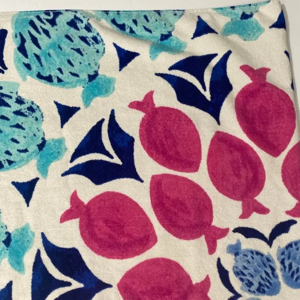 Vintage Tropical Fish Large Beach Towel Bright Retro 90s Beach Summer Ocean Sea